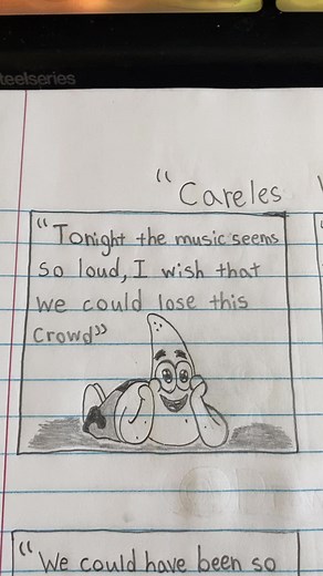 Patrick Star Sings Carless Whisper (Comic) #carlesswhisper #patrickstar #trend #spongebob #funny #comic #art #drawing #fyp