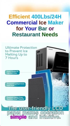 Ultimate Portability EUHOMY Commercial Ice Maker in Action.