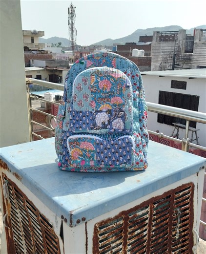 Cotton Patchwork Quilted Backpack: Reversible Bohemian Tote Bag - Etsy