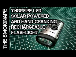 ThorFire LED Solar Powered and Hand Cranking Rechargeable Flashlight - TheSmokinApe