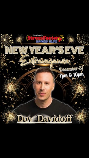 Next week, Dov Davidoff delivers a New Year’s Eve you’ll actually want to remember. Raw stories, sharp punchlines, and enough energy to drag 2025 across the finish line. Grab your tickets now. 🎟️🔥 📸 @dovdavidoff 🗓 DEC 31 📍 Stress Factory • New Brunswick, NJ #comedyclub #comedyclubs #comedyshow #comedyshows #standupshow #standupcomedy #standupcomedians | Stress Factory Comedy Club