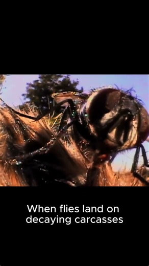 How Flies Spread Bacteria on Food | Close-Up View