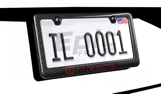 Red & Black Honda Accord Red Matte Black Metal License Plate Frame - Etsy