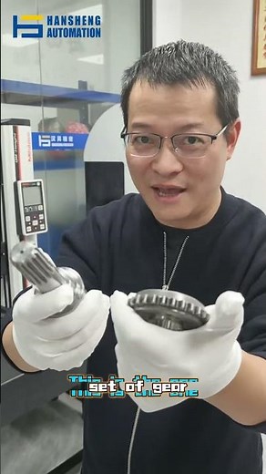 Demonstration of gear shaft meshing with a gear