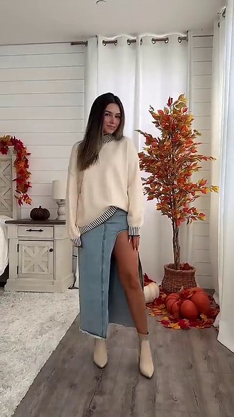 Eight looks, two sweaters