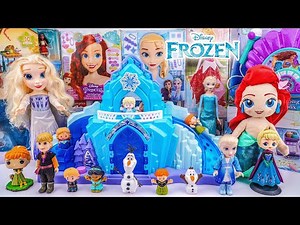 Unboxing Disney Frozen Toys Collection ASMR | Disney Princess Elsa's Blue Ice Palace Toy Review