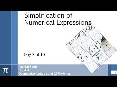 Remedial Maths Day 3 Simplification of Numerical Expressions