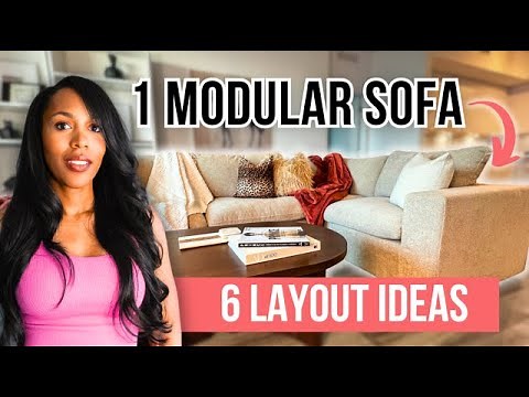 styling a modular L sectional sofa + Living Room Makeover