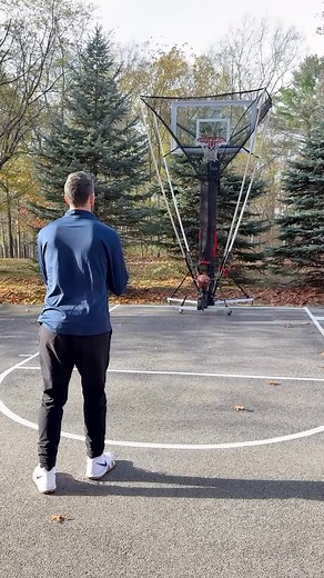 $695 Basketball Shooting Machine - APEX rebounds your makes and misses so you can focus on shooting without distractions. | Powerarc Sports