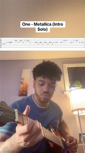 Learn how to play the intro solo to One by Metallica! #guitartutorial #guitar #metallica