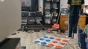 Joe Scavone got physical in his April 2020 submission for the NES sports-themed game World Class Track Meet / Stadium Events. Using an original NES Powerpad, Joe competed in the 100 Meter Dash and ran in place and down the 8-bit track on-screen in a fastest time of 5.73 seconds. His final time beat the previous record of 6.31 seconds from 2015 to set new world-class standard of sporting success. | Twin Galaxies