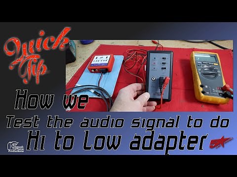 How we add a Hi to low adapter for car stereo amplifier
