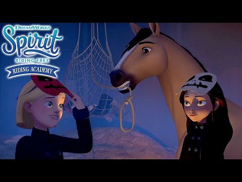 Raiders Invade the Riding Academy | SPIRIT RIDING FREE | Netflix