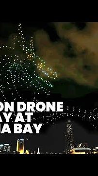 The Legend of the Dragon Gate drone display at Marina Bay