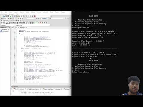 Magnetic Flux Calculator using C