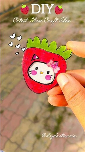 DIY Cutest Craft Idea 🍓✨ #diy #artandcraft #craftideas #viral #trending #cutecrafts #diyforyou