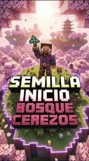 🌸 Semilla con Inicio en Bosque de Cerezos en Minecraft 🤯