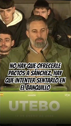 ABASCAL: "NO HAY QUE OFRECERLE PACTOS A SÁNCHEZ, HAY QUE INTENTER SENTARLO EN EL BANQUILLO"