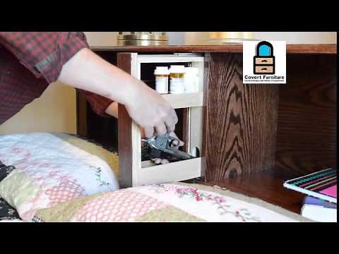 Bed Headboard with Hidden Compartments