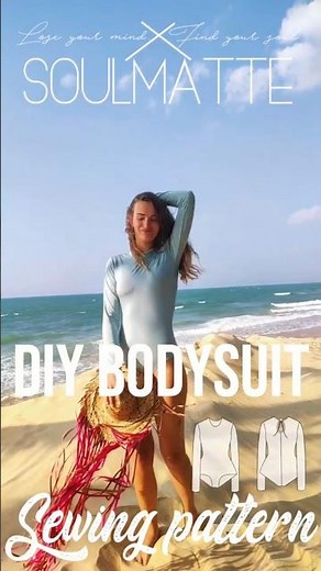 Sewing patterns for beginners! How to sew bodysuit? Balerina style leotard, long sleeves jumpsuit