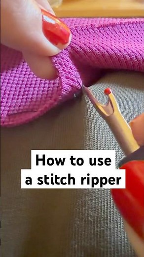 How to use a stitch ripper #sewing #sewinghack #diyclothes #clothinghack #sewingproject #diyfashion