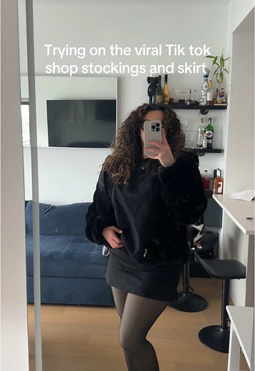 Actually love the skin toned tights from tik tok shop!!!! #tiktokshop #viralvideo #fyp #tights #stockings #leggings #miniskirt