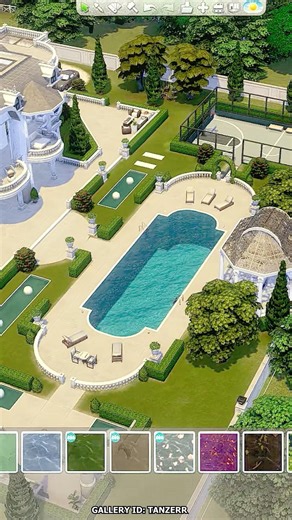 How to actually build a Luxury Pool in the Sims #sims4 #shorts
