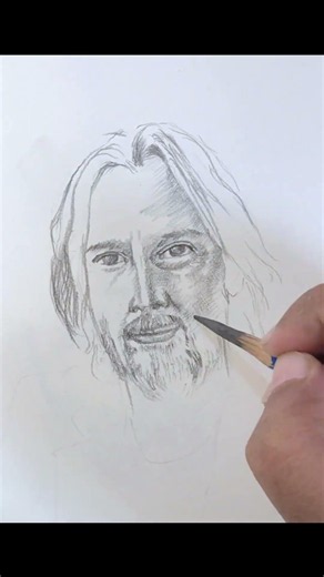 How I Drew Keanu Reeves with Only a Pencil