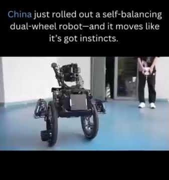 🌏 China just rolled out a self-balancing dual-wheel robot… and the future just got moreinteresting.