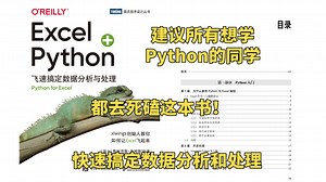 Python Excel简直就是神仙组合！建议所有想学Python的同学，都去死磕这本书！快速搞定数据分析与处理，让你的Excel飞起来！
