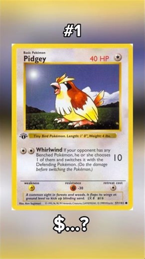 Top 10 Most Valuable Pidgey Pokémon Cards — #10 to #1