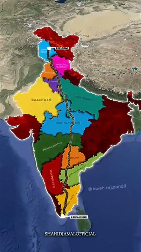 Bharat ka sabse lamba National Highway kaunsa hai? 🛣️ #facts