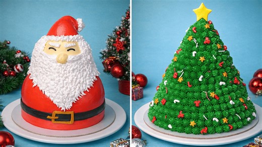 Santa Claus cake & Christmas tree cake
