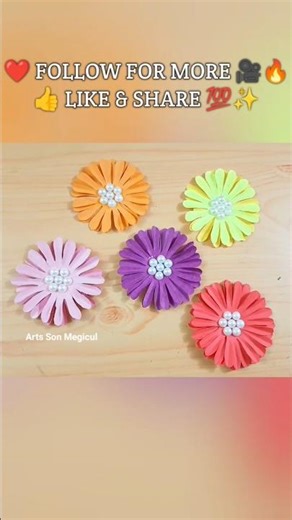 5 Amazing Paper Flower Ideas 🌸 | Easy DIY Paper Flowers Tutorial | Creative Craft in Minutes #shorts