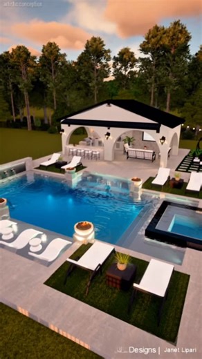 Taylor Weimar on Instagram: "POOL REVEAL ✨ We’re so excited to finally share the first in-depth look at what our pool is going to look like. This full rendering truly brings the vision to life, and we love the design we landed on with @regalpools and @jl_outdoor_design If you’ve been following along in my stories, you know we officially started digging this week, and rebar was completed yesterday — so it’s all happening! This will be our third pool build, and with each one we learn a little more