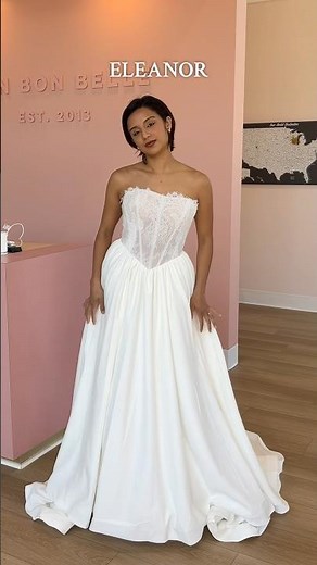 Eleanor from WREN Bridal 💌 #bonbonbelle #classicwedding #sayyestothedress #2026bride #weddingdress