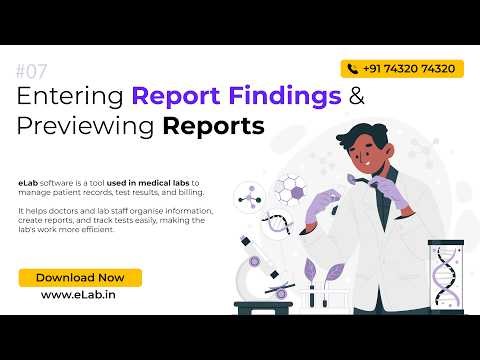 How to Find, Enter and Print Reports in eLab Software