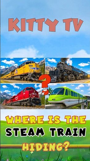 Can You Find the Steam Train? Guess the Train Game for Kids!
