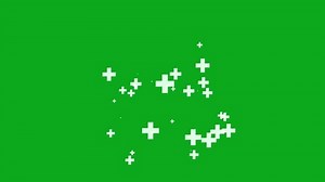 Background of power-up or healing effects on a green background.