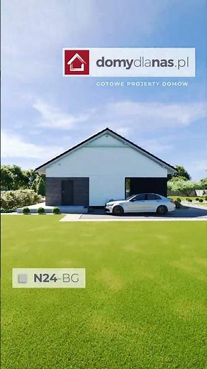 Projekt domu parterowego o pow. 120 m2, bez garażu. #n24bg #domydlanas #projektdomu
