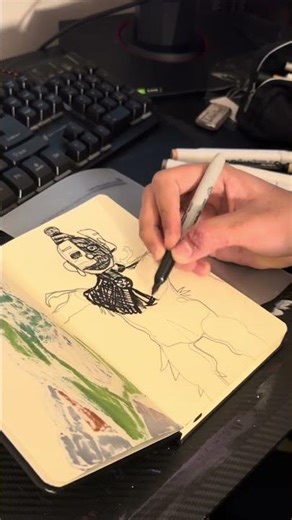 Drawing Ennard from Fnaf. Who’s next? #art #comicart #ennard #ohuhumarkers #shorts