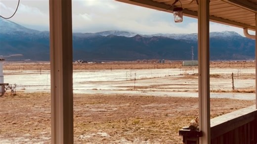 A bit of snow last night, and the lakes are full once again. More to come, but a bit of Sun today. | Dust Devil Ranch Sanctuary for Horses