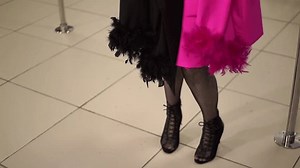 high heels.close-up of female legs. slow motion video. High-quality shooting in 4K