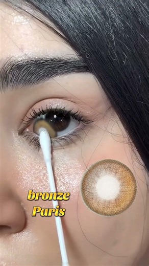 لون برونز من عدسات باريس 🌟Color: bronze ✨️Paris contact lenses 👁 #عدسات #makeup