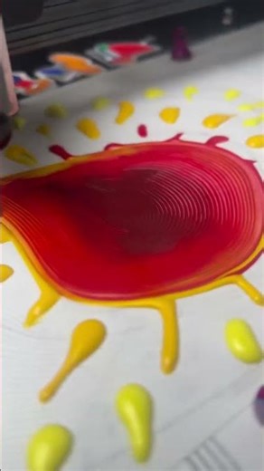 Robot Glazes Canvas with INSANE Precision Acrylic Painting #robotart #plotterart #watercolorartist