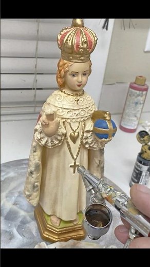 Infant of Prague Plaster Statue Repair and Restoration Steps