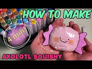 PINK AXOLOTL in 4 min! Tissue Paper Squishy Easy Crafts DIY |ASMR| Tutorial