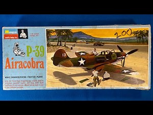 Monogram 1969 P-39 Airacobra Vintage Model Airplane Kit Review Unboxing