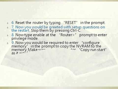 Easy Way to Reset Password for Cisco 1941/K9 Router