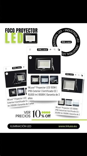 INLuss proyector LED Industrial.